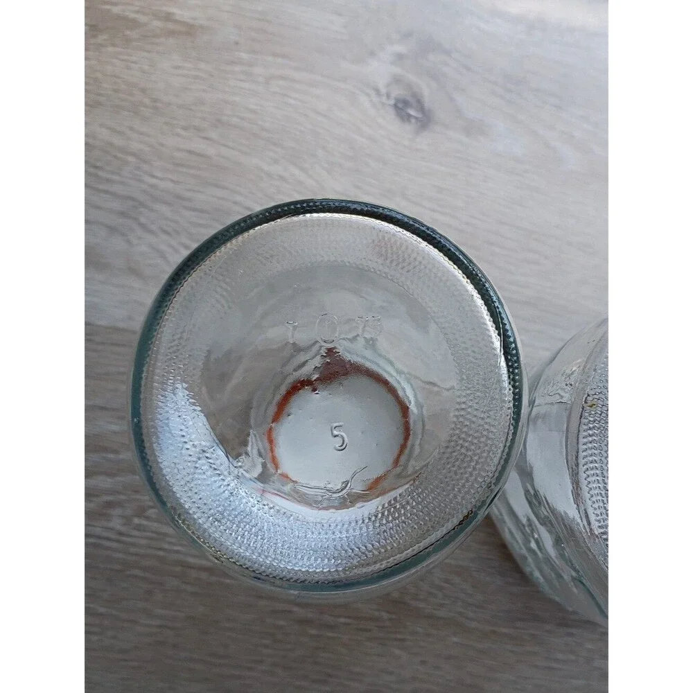 Vintage STAR Mason Jars Clear Glass Set of 2 Embossed Seals & Rims Included 70's